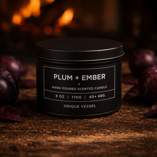 Plum + Ember Scented Candle