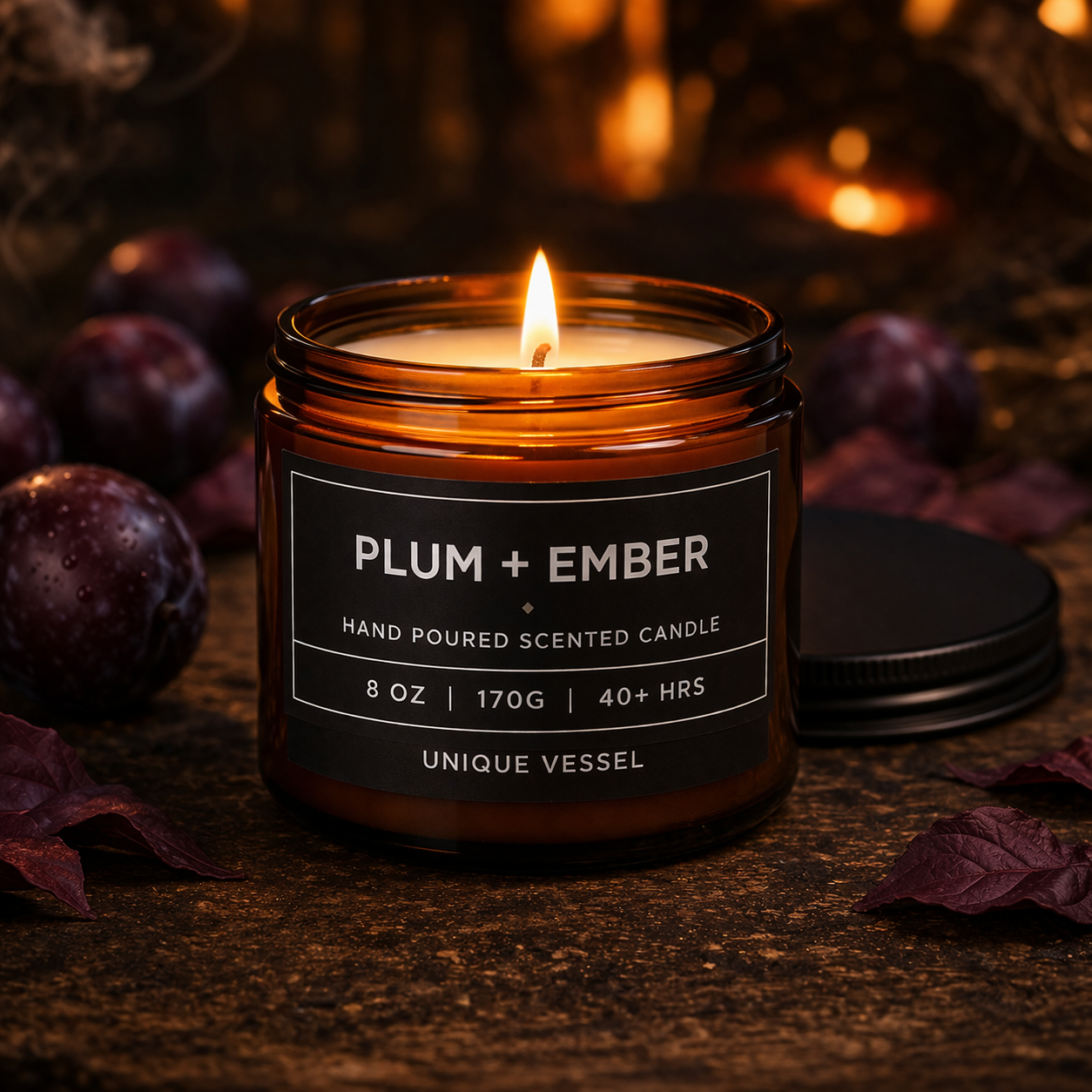 Plum + Ember Scented Candle
